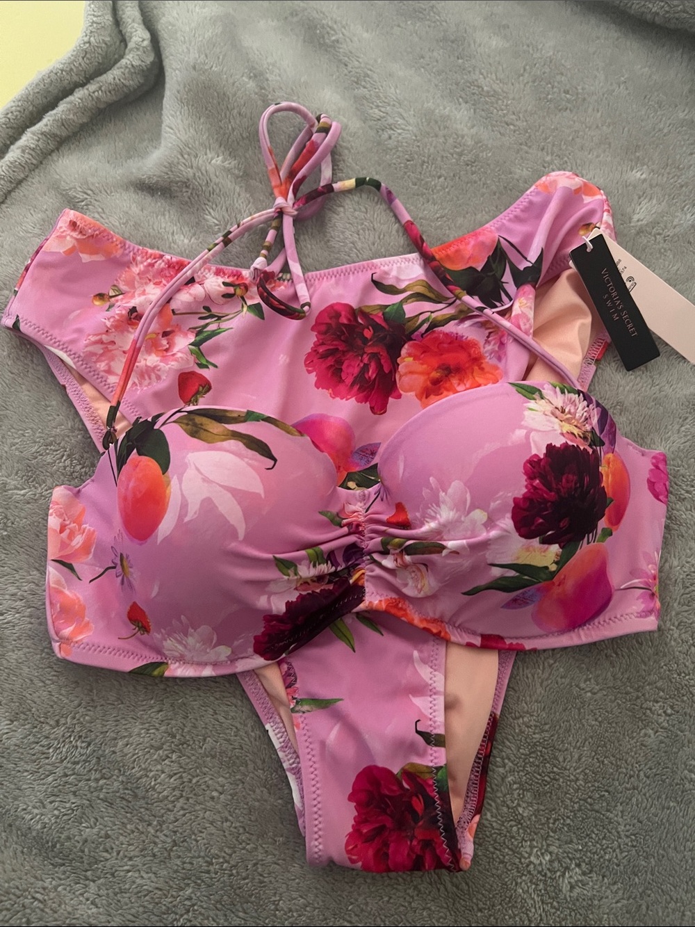 Victoria's Secret Pink Floral Halter Swim Bra